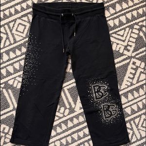 BCBG MAXAZRIA cropped black cozy pants SM